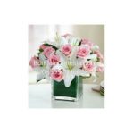 Bunga Vase Mawar Pink lily Di Bekasi 085959000628 Kode:bi-bv-10