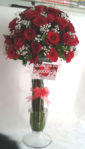 Bunga Vase Mawar Merah Di Pondok Indah Jakarta Selatan 085959000628 Kode:bi-bv-15