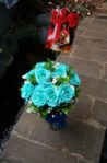 Bunga vas mawar biru 085959000628 Bunga Valentine
