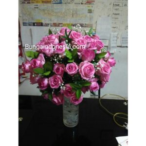 Bunga vas mawar pink 085959000628 Bunga Valentine
